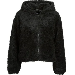 Vestes^Only - ONLELLIE SHERPA HOODED JACKET CC OTW Noir