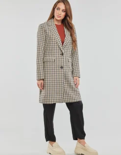 Manteaux^Only - ONLNORMA ASTRID CHECK COAT CC OTW Multicolore