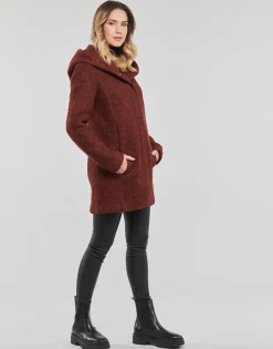 Manteaux^Only - ONLSEDONA BOUCLE WOOL COAT OTW NOOS Bordeaux