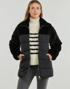 Manteaux^Only - ONLWANJA FUR PUFFER MIX COAT CC OTW Noir