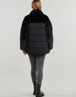 Manteaux^Only - ONLWANJA FUR PUFFER MIX COAT CC OTW Noir