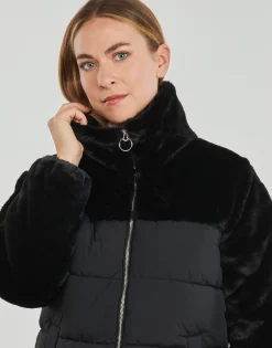 Manteaux^Only - ONLWANJA FUR PUFFER MIX COAT CC OTW Noir