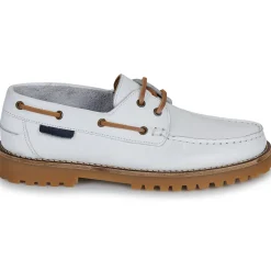Mocassins & Chaussures Bateau^Pellet - OLIVIA Veaulisseblanclacetscamel