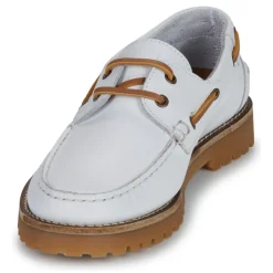 Mocassins & Chaussures Bateau^Pellet - OLIVIA Veaulisseblanclacetscamel