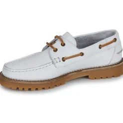 Mocassins & Chaussures Bateau^Pellet - OLIVIA Veaulisseblanclacetscamel