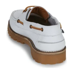Mocassins & Chaussures Bateau^Pellet - OLIVIA Veaulisseblanclacetscamel