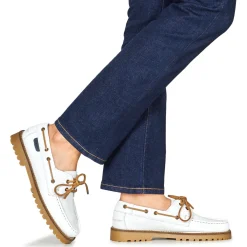 Mocassins & Chaussures Bateau^Pellet - OLIVIA Veaulisseblanclacetscamel