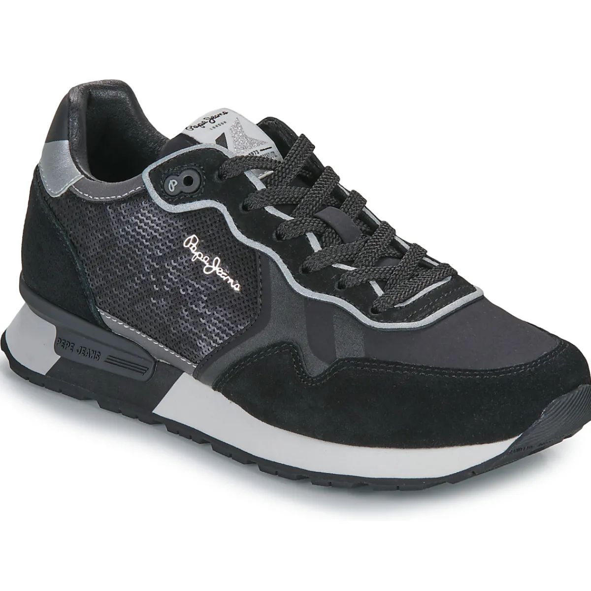 Baskets Mode^Pepe jeans - BRIT SEQUINS W Noir