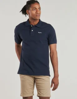 T-shirts & Polos^Pepe jeans - ESSENTIAL POLO CONTRAST LOGO Marine