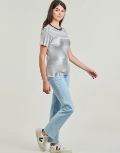 T-shirts & Polos^Petit Bateau - MC COL ROND Marine