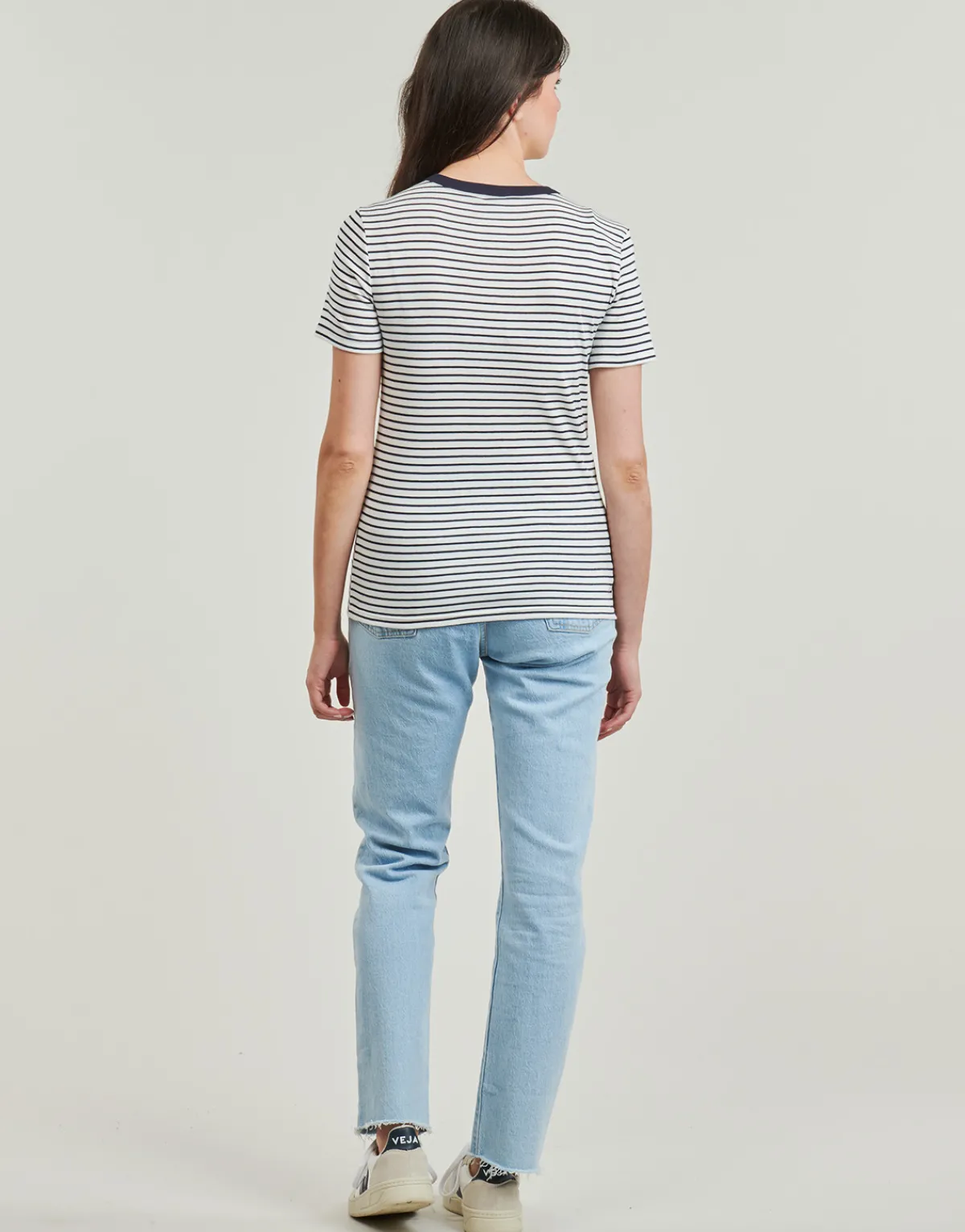 T-shirts & Polos^Petit Bateau - MC COL ROND Marine