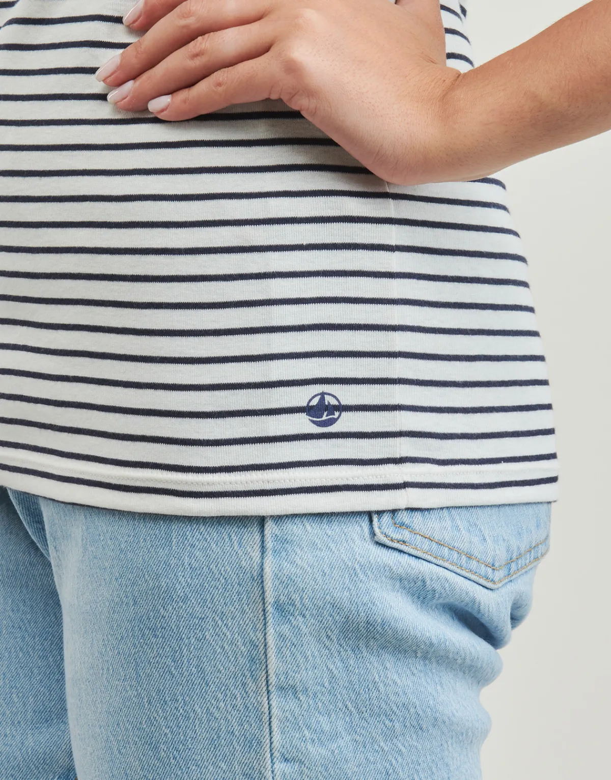 T-shirts & Polos^Petit Bateau - MC COL ROND Marine