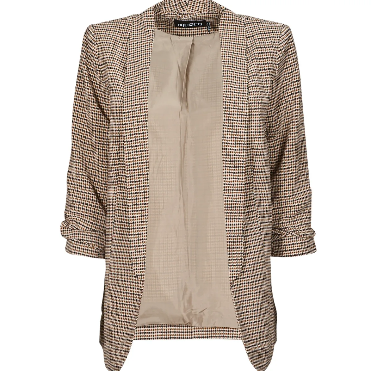 Vestes^Pieces - PCBOSS 3/4 PRINTED BLAZER Marron
