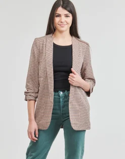 Vestes^Pieces - PCBOSS 3/4 PRINTED BLAZER Marron