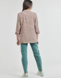 Vestes^Pieces - PCBOSS 3/4 PRINTED BLAZER Marron