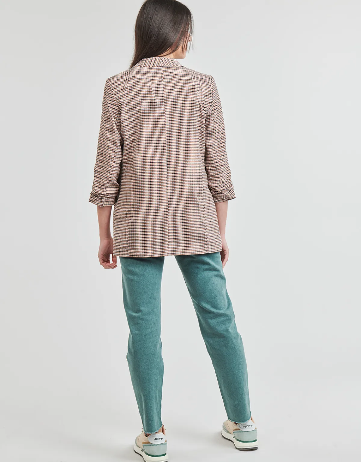 Vestes^Pieces - PCBOSS 3/4 PRINTED BLAZER Marron