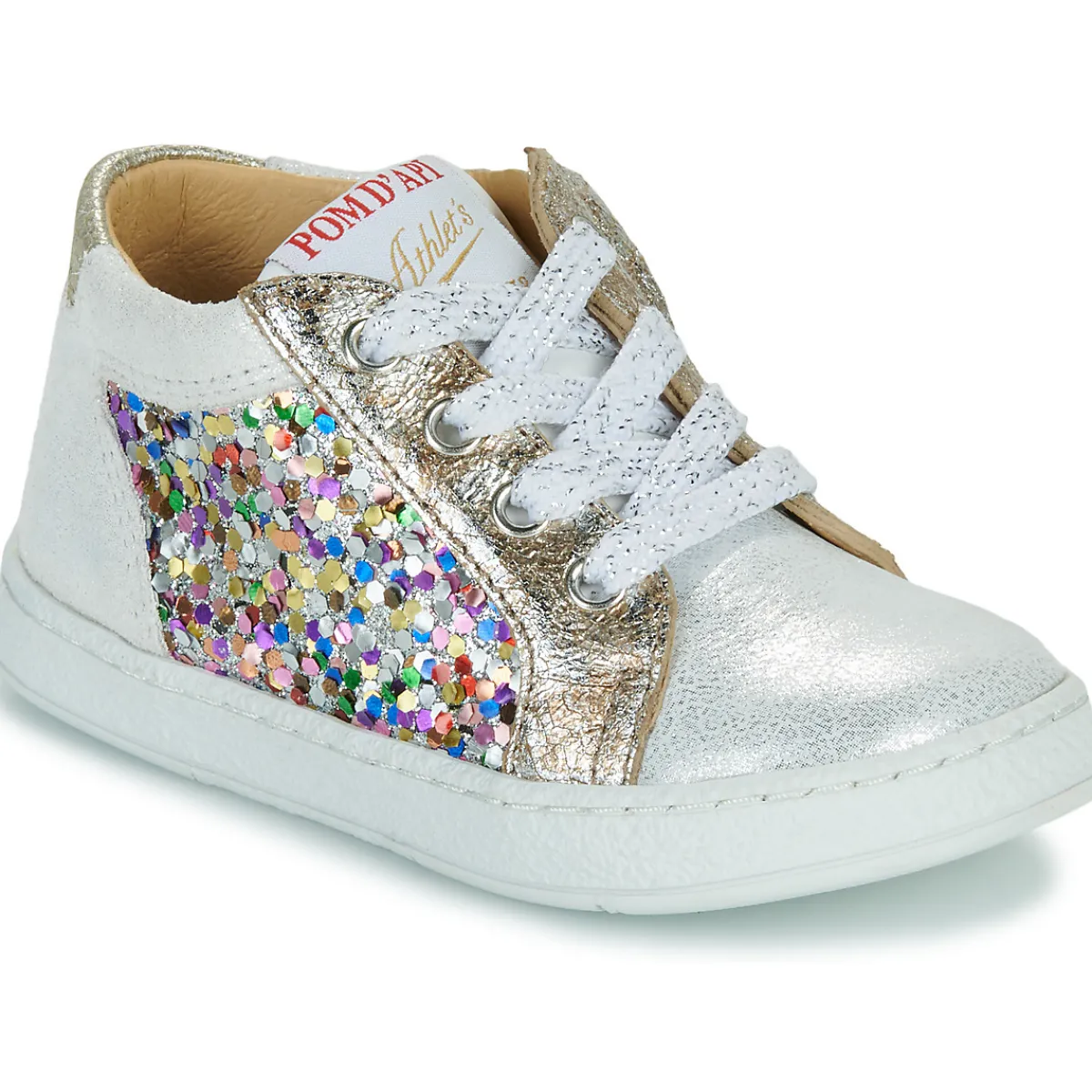Baskets Mode^Pom d'Api - MOUSSE ZIP TOP SILVER