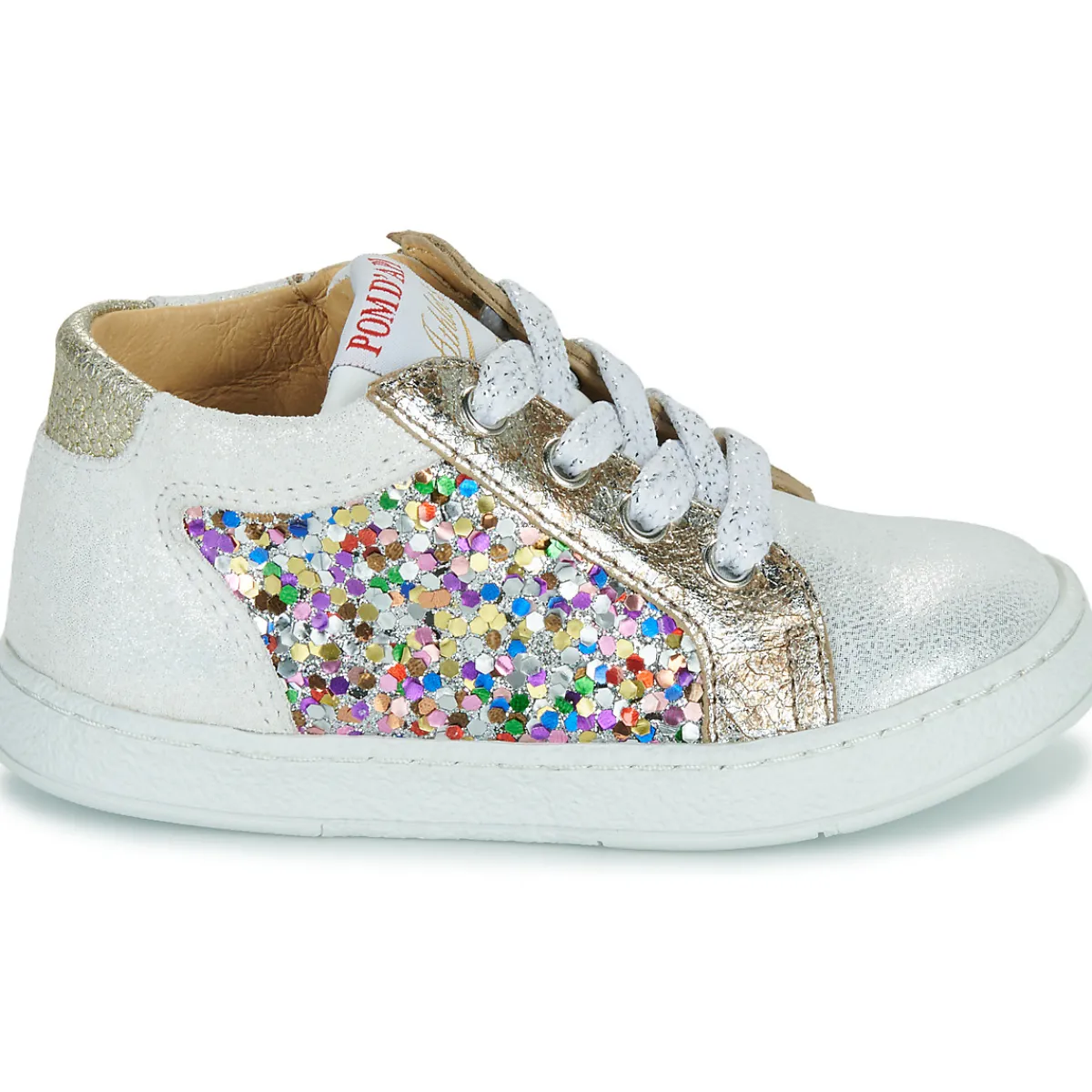 Baskets Mode^Pom d'Api - MOUSSE ZIP TOP SILVER