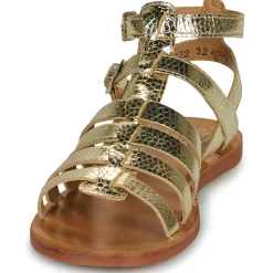 Sandales Et Nu-pieds^Pom d'Api - PLAGETTE GLADIATOR PLATINE