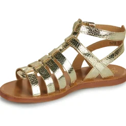 Sandales Et Nu-pieds^Pom d'Api - PLAGETTE GLADIATOR PLATINE