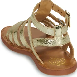 Sandales Et Nu-pieds^Pom d'Api - PLAGETTE GLADIATOR PLATINE