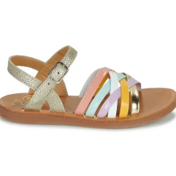 Sandales Et Nu-pieds^Pom d'Api - PLAGETTE LUX PLATINE-MULTIPASTEL