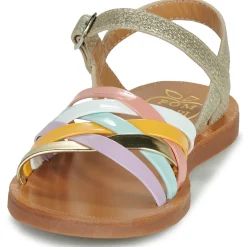 Sandales Et Nu-pieds^Pom d'Api - PLAGETTE LUX PLATINE-MULTIPASTEL