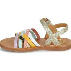 Sandales Et Nu-pieds^Pom d'Api - PLAGETTE LUX PLATINE-MULTIPASTEL