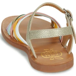 Sandales Et Nu-pieds^Pom d'Api - PLAGETTE LUX PLATINE-MULTIPASTEL
