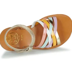 Sandales Et Nu-pieds^Pom d'Api - PLAGETTE LUX PLATINE-MULTIPASTEL
