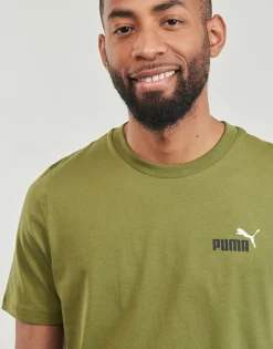 T-shirts & Polos^Puma - ESS+ 2 COL SMALL LOGO TEE Kaki