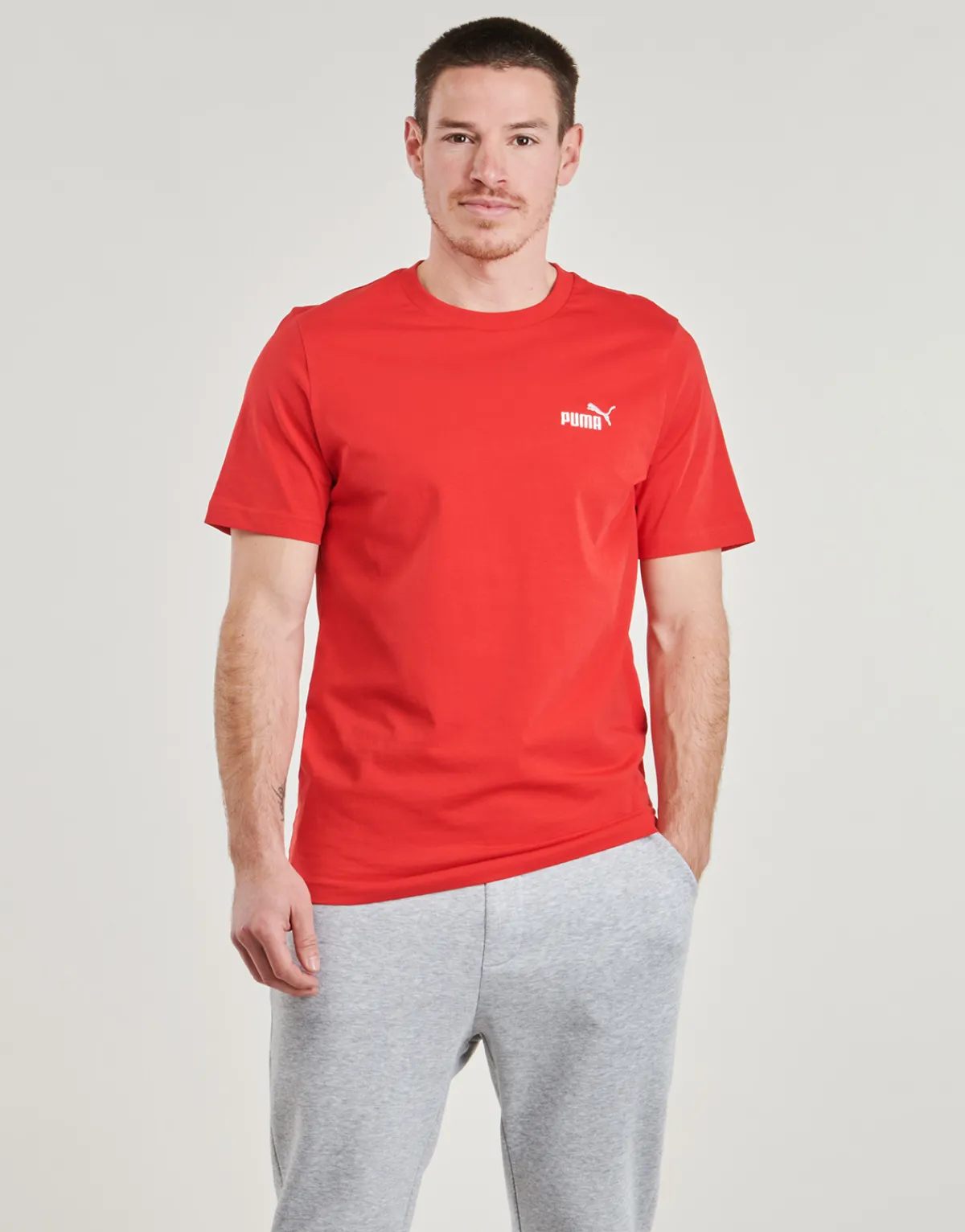 T-shirts & Polos^Puma - ESS SMALL LOGO TEE Rouge