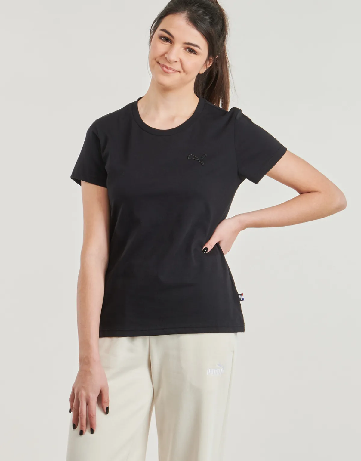 T-shirts & Polos^Puma - TEE W MIF BADGE BRODE Noir