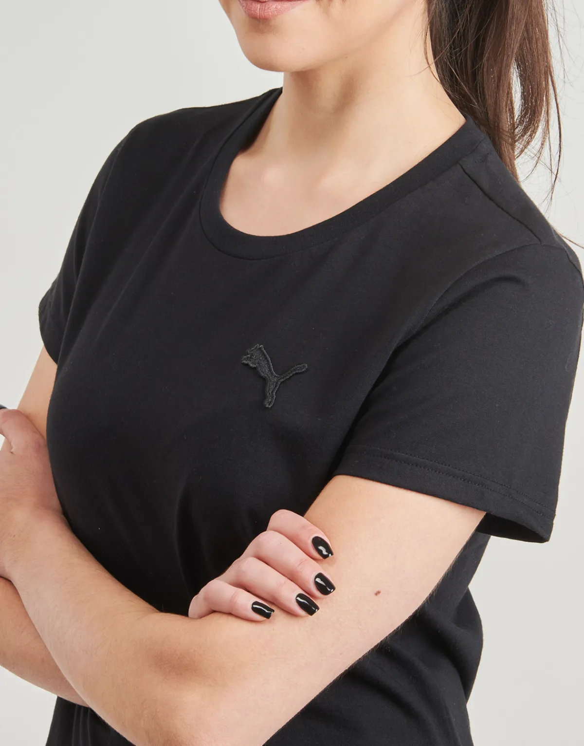 T-shirts & Polos^Puma - TEE W MIF BADGE BRODE Noir