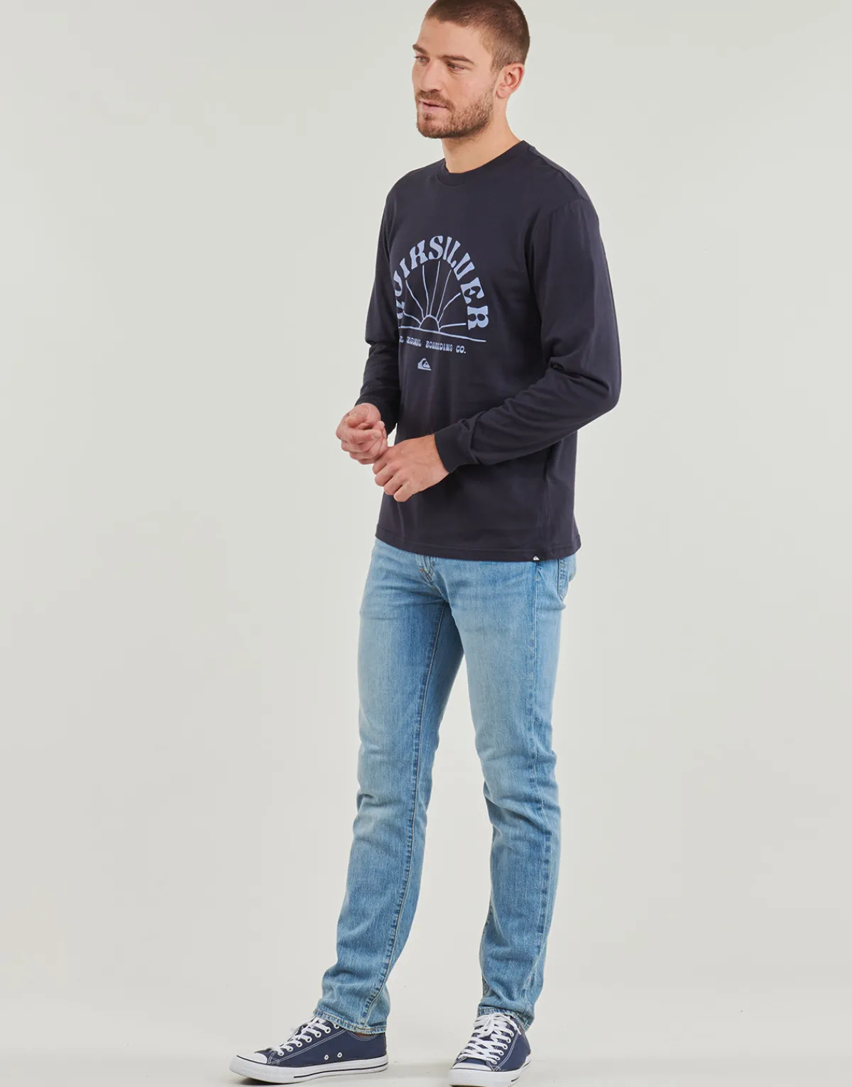 T-shirts & Polos^Quiksilver - RAYS FOR DAYS LS Marine