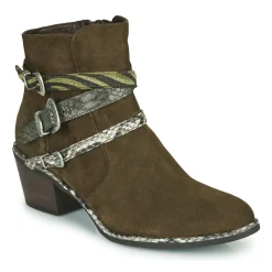 Bottines / Boots^Regard - NAPOLI V3 VELOURS MILITARE Kaki