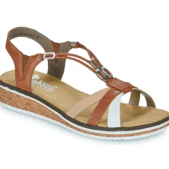 Sandales Et Nu-pieds^Rieker - V3657-81 Cognac
