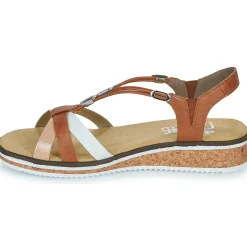 Sandales Et Nu-pieds^Rieker - V3657-81 Cognac