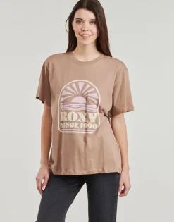 T-shirts & Polos^Roxy - HANGLOOSE POSTER Kaki