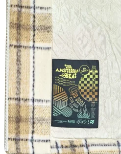 Vestes^Scotch & Soda - Wool-Blend Zip-Thru Check Overshirt Camel