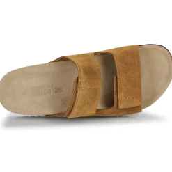 Mules / Sabots^Selected - SLHBASTIAN SUEDE STRAP SLIDER B Cognac