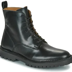 Bottines / Boots^Selected - SLHRICKY LEATHER LACE-UP BOOT Noir