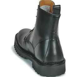 Bottines / Boots^Selected - SLHRICKY LEATHER LACE-UP BOOT Noir
