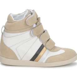 Baskets Mode^Serafini - MANATHAN SCRATCH WHITE-BEIGE-BLUE