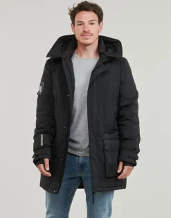 Manteaux^Superdry - CITY PADDED PARKA JACKET Noir