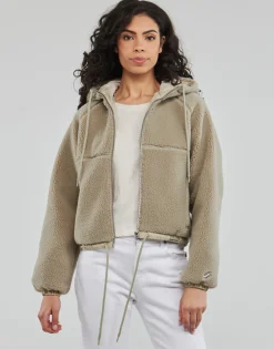 Vestes^Superdry - CODE SL BORG ZIP THRU ExplorerSand