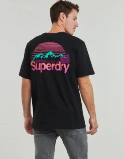 T-shirts & Polos^Superdry - CORE LOGO GREAT OUTDOORS CHEST Noir
