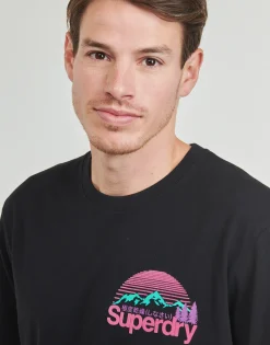 T-shirts & Polos^Superdry - CORE LOGO GREAT OUTDOORS CHEST Noir