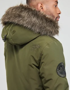 Manteaux^Superdry - EVEREST FAUX FUR HOODED PARKA Kaki