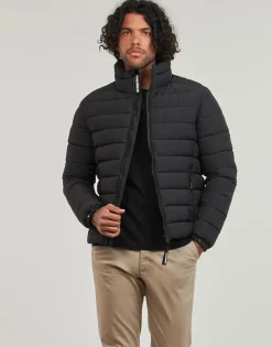 Manteaux^Superdry - FUJI EMB PADDED Noir
